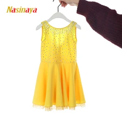 Women's and Children's Nasinaya Figure Skating Competition Training Rhythmic Gymnastics Performance Dress Cute Lace Edge