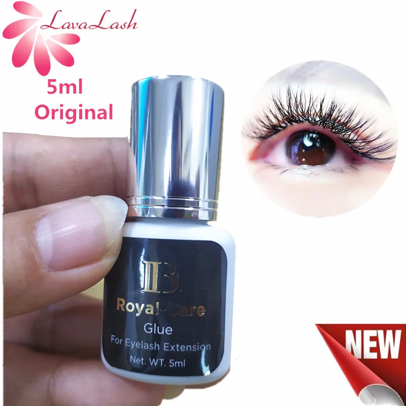 

1bottle IB Royal-Care Glue for eyelashes 3s Dry eyelash extension glue Korea Original Silver cap False Lash Eyelash Glue 5ml