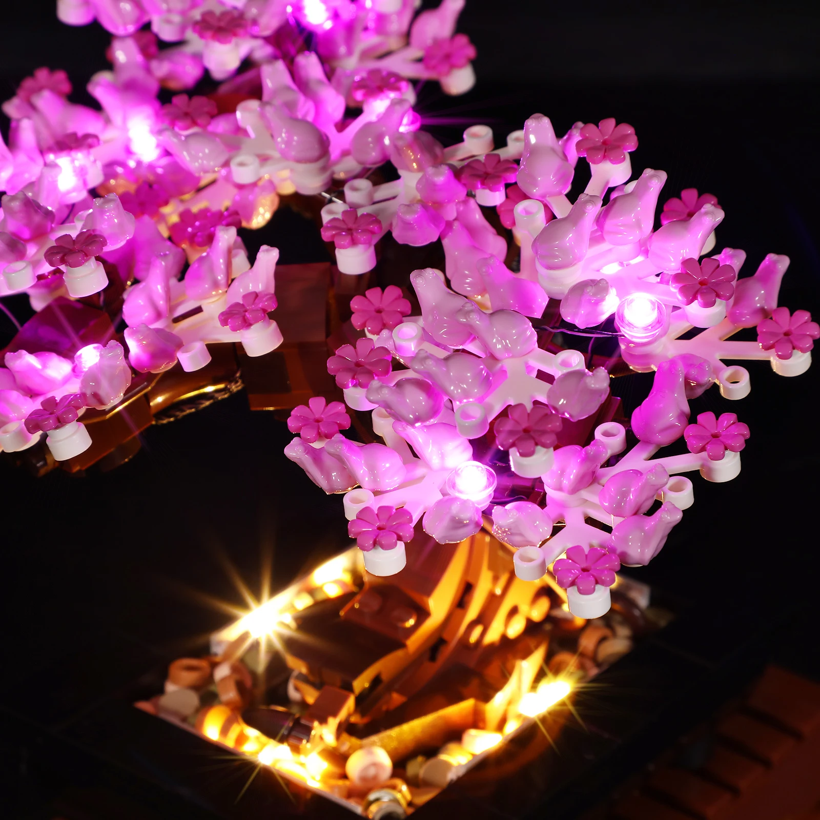 BriksMax LED Light Kit for 10281 Bonsai Tree （Pink View）