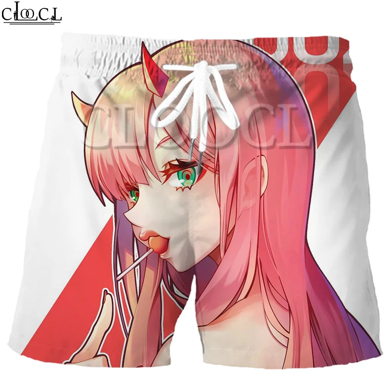 

CLOOCL Anime Darling In The Franxx Zero Two Shorts Fashion Casual Beach Pants 3D Print Men Sports Hip Hop Summer Leisure