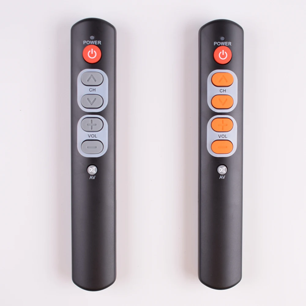 6 keys Big Button Universal Learn Remote Control Programmable , Infrared IR Controller for STB TV DVD DVB HIFI box