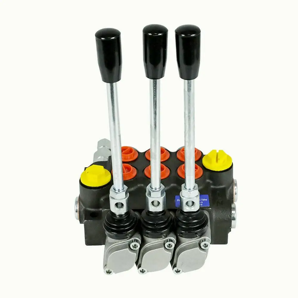 3 Spool Idraulico Valvola di Controllo Direzionale 13gpm Regolabile Valvola di sicurezza