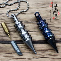 EDC Titanium Alloy Tactical Defense Screwdriver Pendant Paracord Portable Equipment Multi-functional EDC Pocket Tools