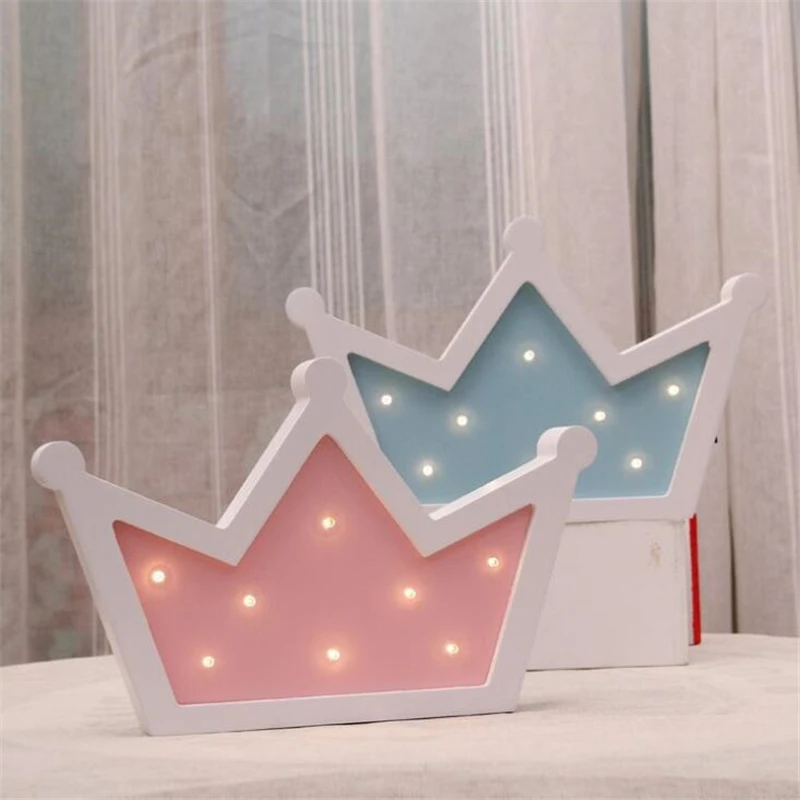 2025 INS Style Wood Crown Model Night Light Warm White Table Light Battery Power New Year And Valentine Day Creative child Gift