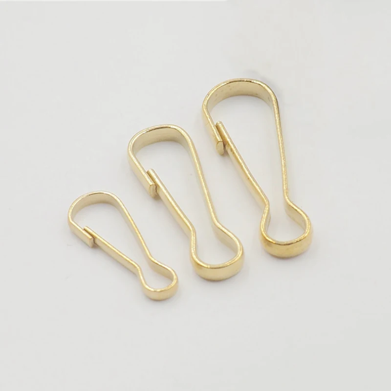 25-50mm Length Solid Brass Waterdrop Lock Climbing Gear Quick Links Connector For Key Chain Ring Bag Leather Craft  Accessories