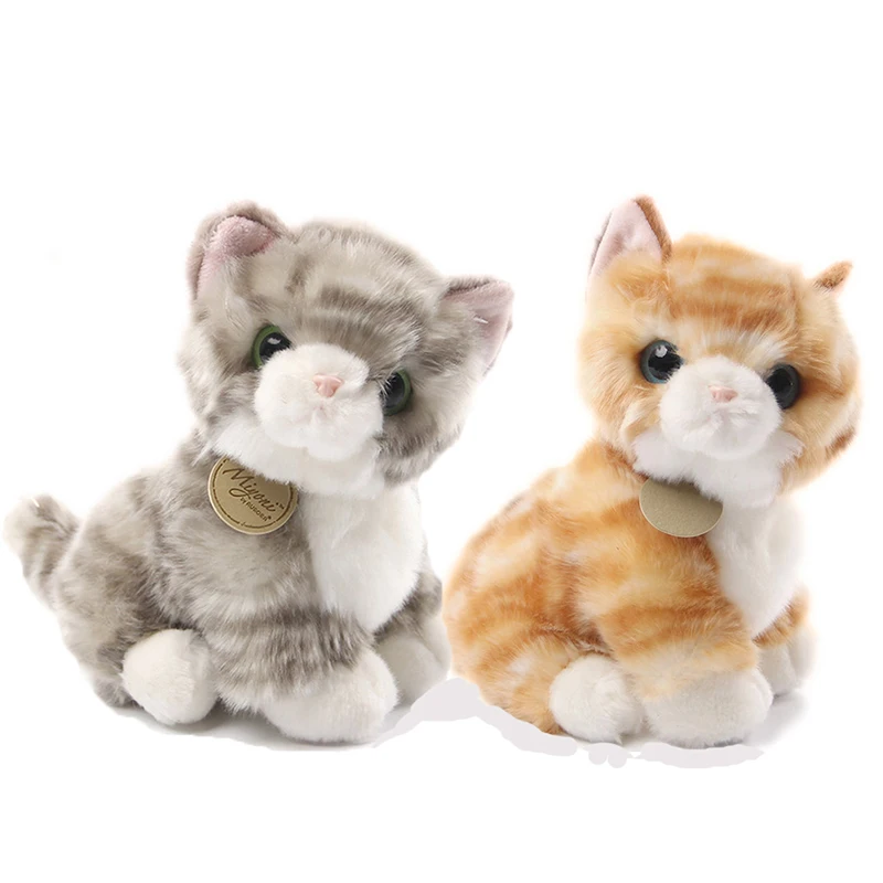 cute squatting cat plush toy about 22cm kitty soft doll baby toy birthday gift b2488