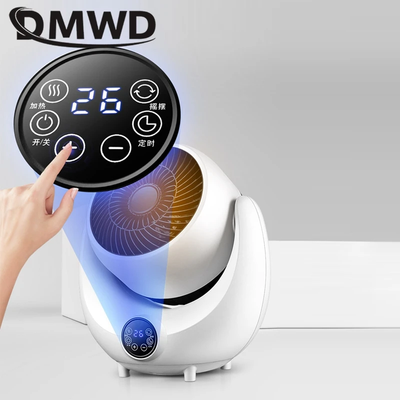 DMWD المنزلية الكهربائية سخان صغير الهواء دفئا الموفرة للطاقة مكتب منفاخ التدفئة السريعة 9H توقيت غرفة نوم الحمام خارج السلطة