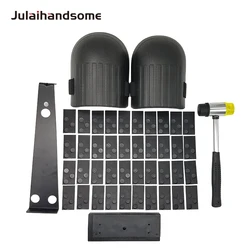 45PC  Wood Flooring Installation Kit Heavy Duty Pull Bar Durable Rubber Tapping  Block Comfortable Foam Knee Pads  Hand Tool Set