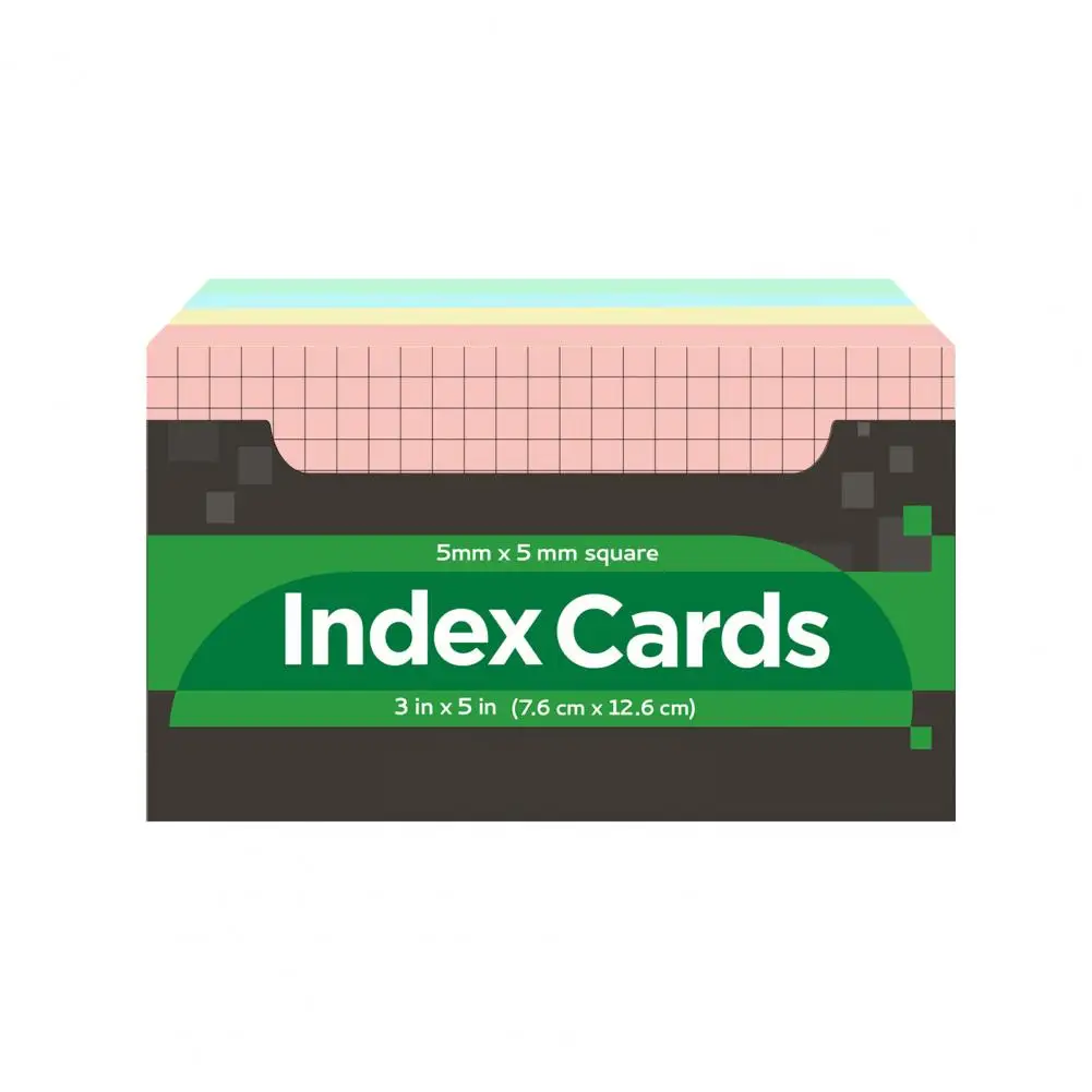 1 Set Index Cards Vibrant Color Self-Stick Notes Paper Students Multi-purpose Study Index Cards