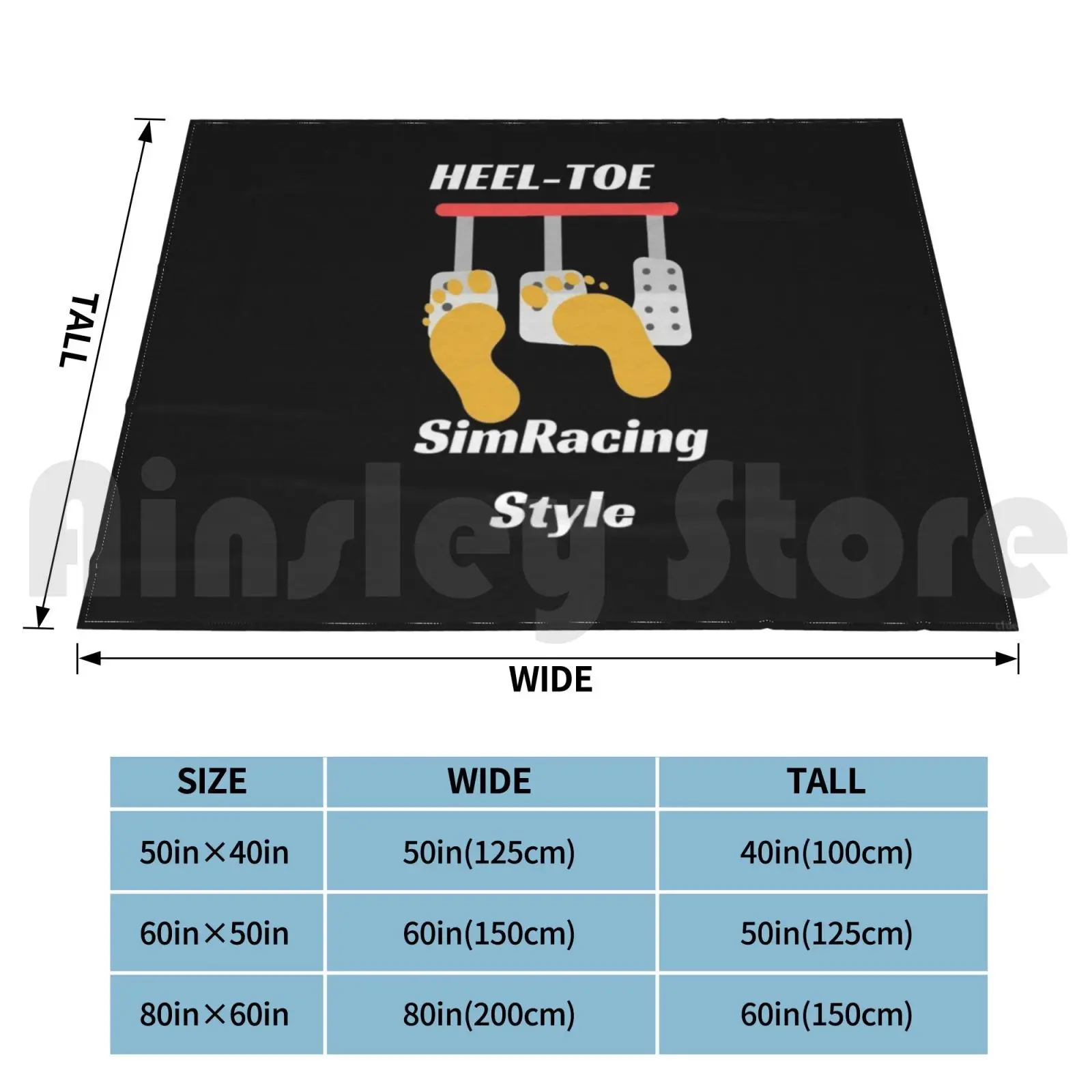 Heel-Toe-Heel Toe Sim Racing-Racing Blanket For Sofa Bed Travel Sim Racing Racing Simracing Cars Car