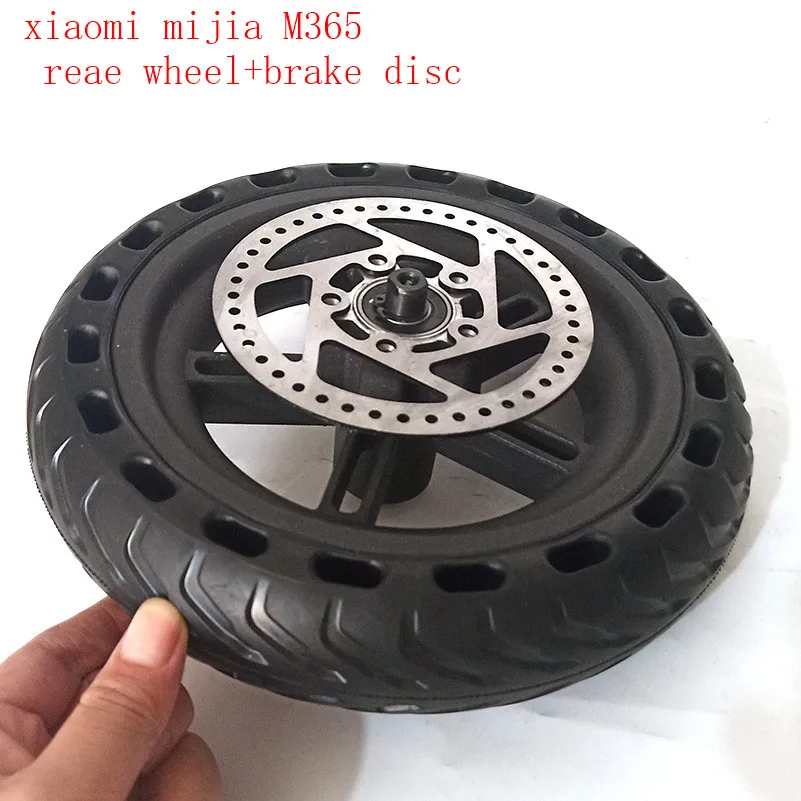 High quality Electric Scooter Tyre Rubber+alloy Rear Wheel Tire Disc Brake  for Xiaomi Mijia M365