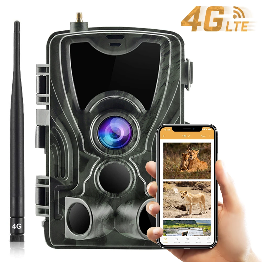 

Live broadcast 4K Video Trail Camera Free APP Cloud Service 4G Wildlife Hunting 30MP Wireless Cameras HC801PRO Photo Trap