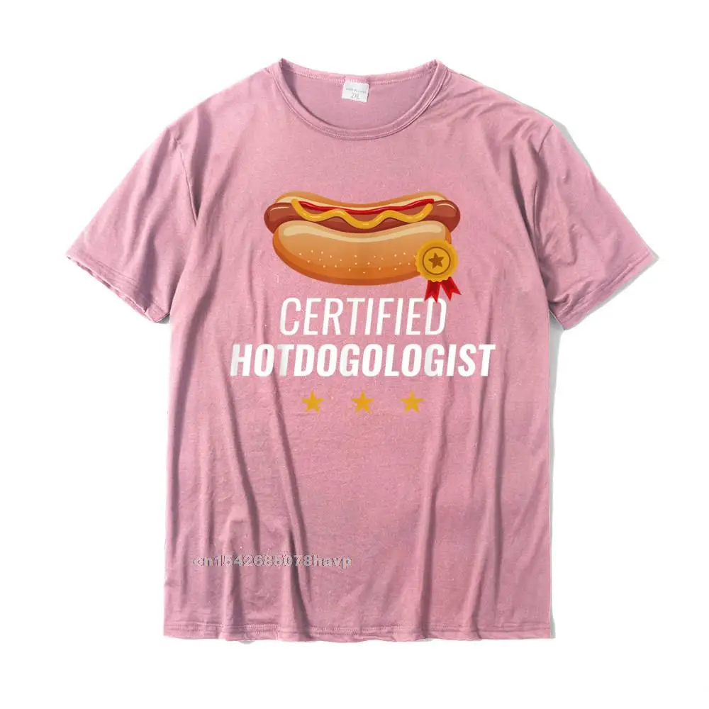 Certified Hotdogologist Funny HOT DOG Gift Hotdog T-Shirt Popular Man Tshirts Summer Tops Shirt Cotton Unique