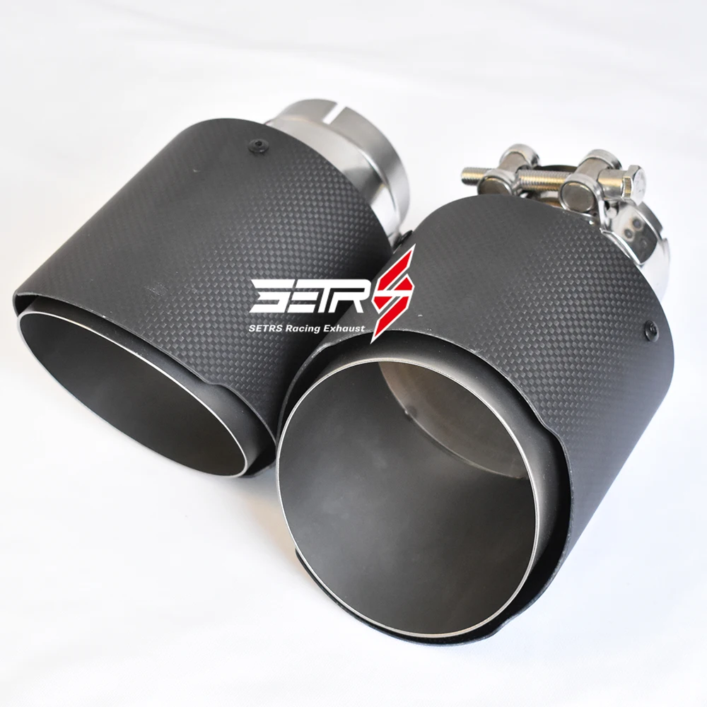 

1 Pc OD 89 mm Car Style Sandblasting Muffler Pipe Stainless Steel Auto Matt Carbon Fiber Exhaust Tip