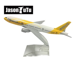 JASON TUTU 16cm Fly Scoot Boeing 777 Airplane Model Plane Model Aircraft Diecast Metal 1/400 Scale Planes Factory wholesale Drop