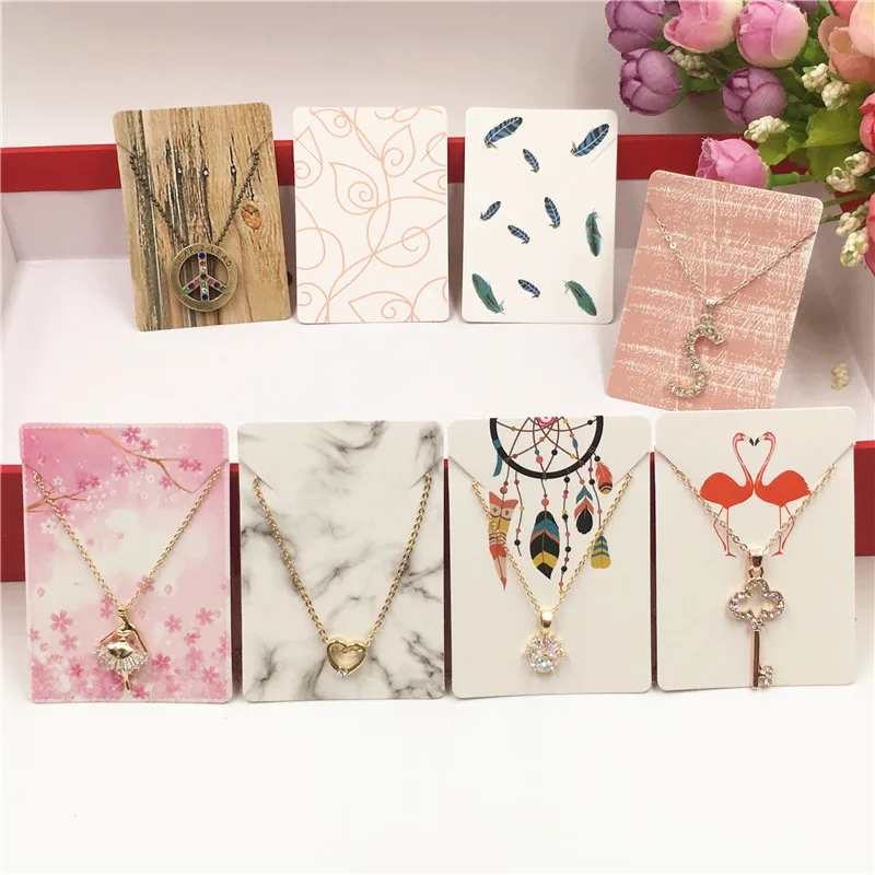 2.95x1.97inch 50pcs/lot kraft necklaces card and cardboard bracelet fashion jewelry packing display card