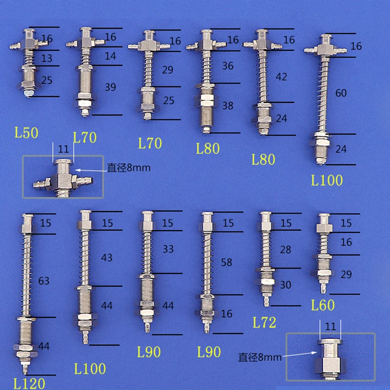 Big Head 11MM OD Suction Cup Manipulator Accessories Bracket Hardware Side Tail Air Intake Vacuum Sucker Mechanical Arm M12 M10