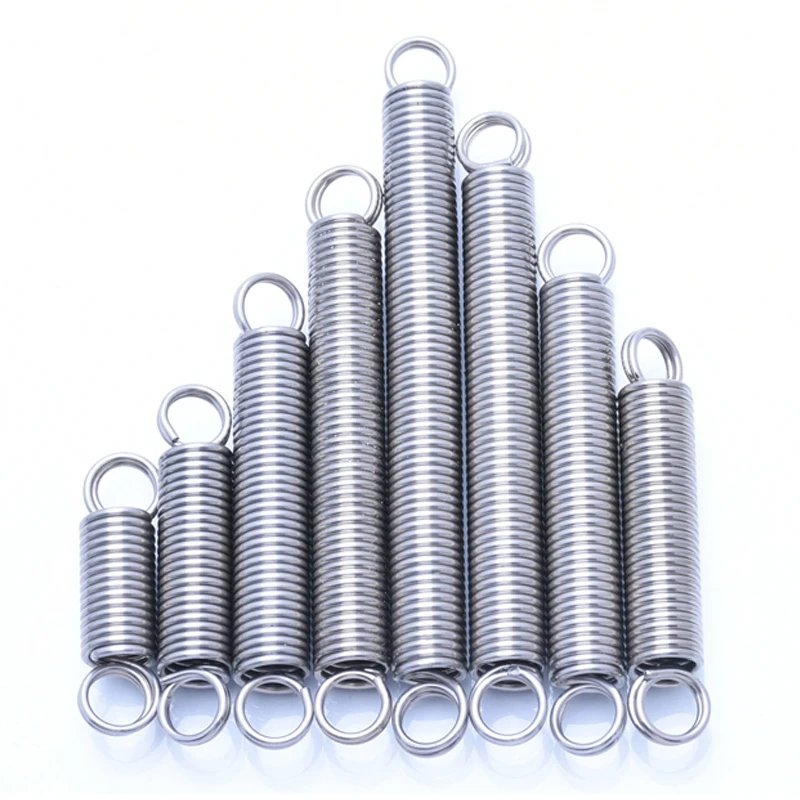 304 ステンレス鋼リングフックテンションスプリングワイヤー直径 1.2 ミリメートル延長コイルスプリングプルバックスプリング