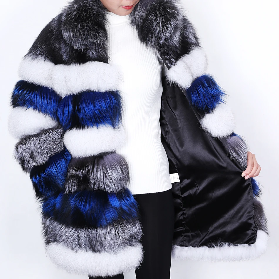 Natural fox fur female coat maomaokong2020 new fur coat warm vest fur jacket pie