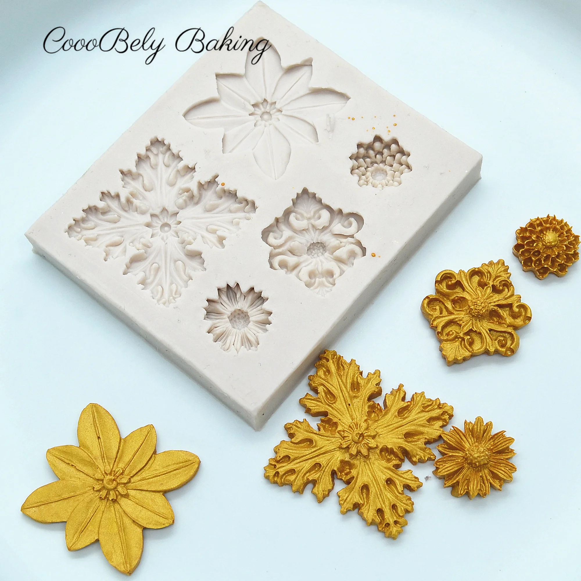 

Flowers Lace Silicone Mold DIY Cake Chocolate Mousse Dessert Fondant Mold Baking Decoration ToolsResin Kitchenware