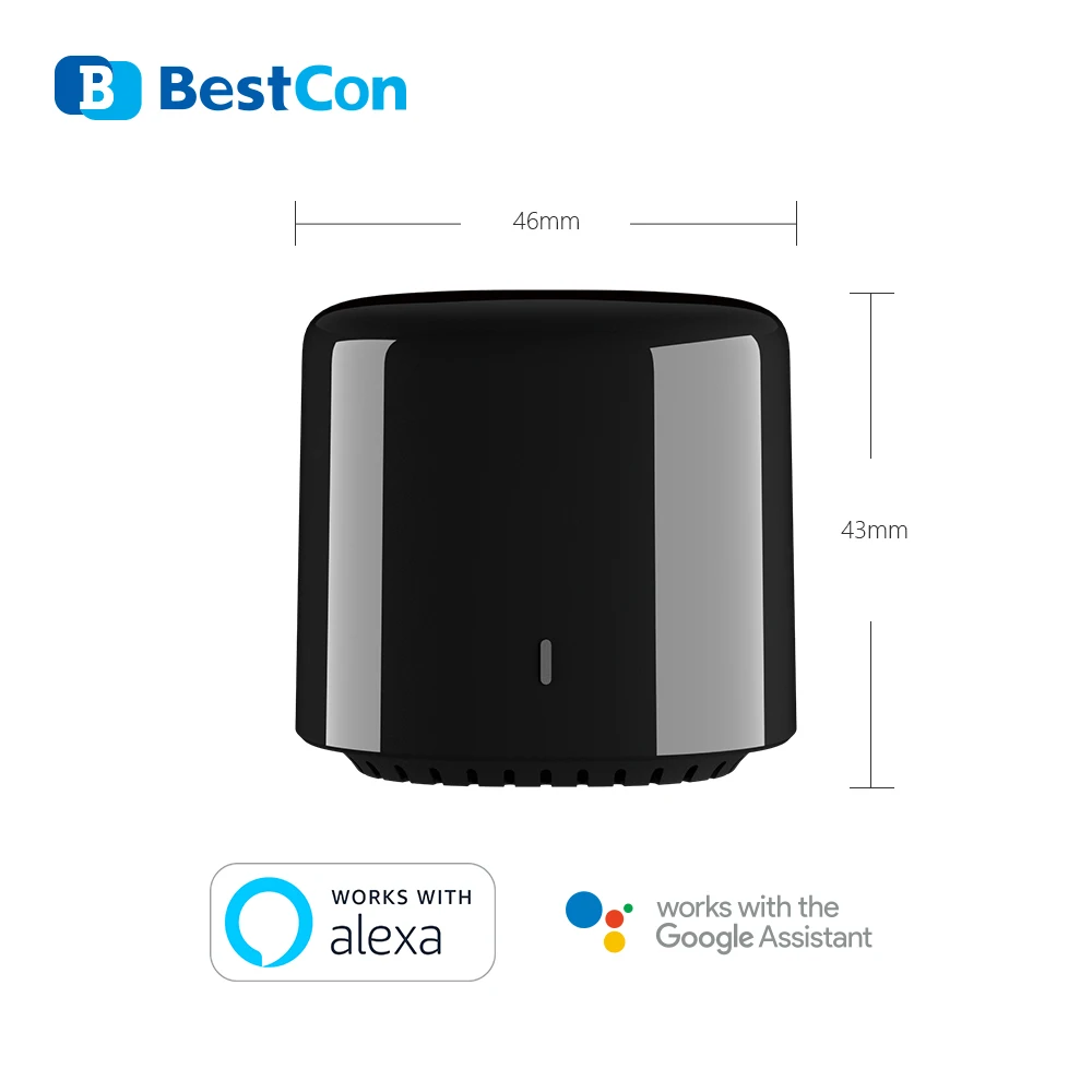 Broadlink BestCon RM4C Mini Wifi IR Universal Smart Remote Smart Home Remote Control TV Air Conditioner Via Broadlink APP Alexa