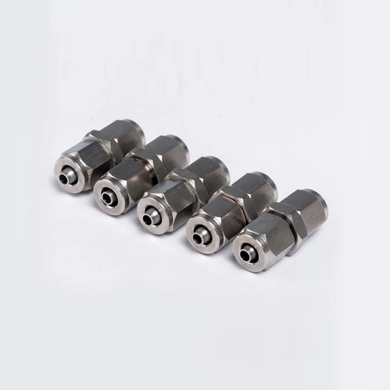 PU series 304 Stainless steel quick turn straight connector PU6 PU8 PU10 PU12 Pneumatic components
