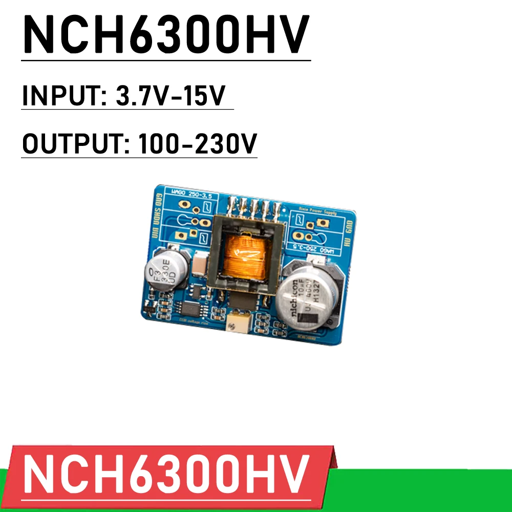 NCH6300HV Nixie Tube Boost Power Supply Module DC 3.7V- 15V TO 100-230V 160V 170V FOR Glow Tube Clock Magic Eye  12V 5V USB