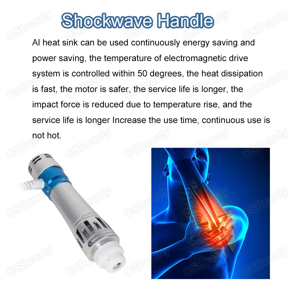 Shock Waves Physiotherapy Instrument Handle ED Treatment Shockwave Therapy Machine Accessories Body Massager Gun Pain Relief