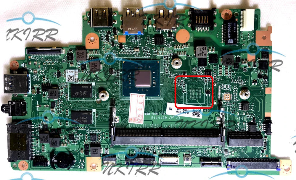 

DA0ZHEMB8E0 REV:E ZHE NBGVX1100J NB.GVX11.00J N4100 CPU + 4GB DDR4 Motherboard for Acer Aspire A311-31 A111-31, Don't Have EMMC