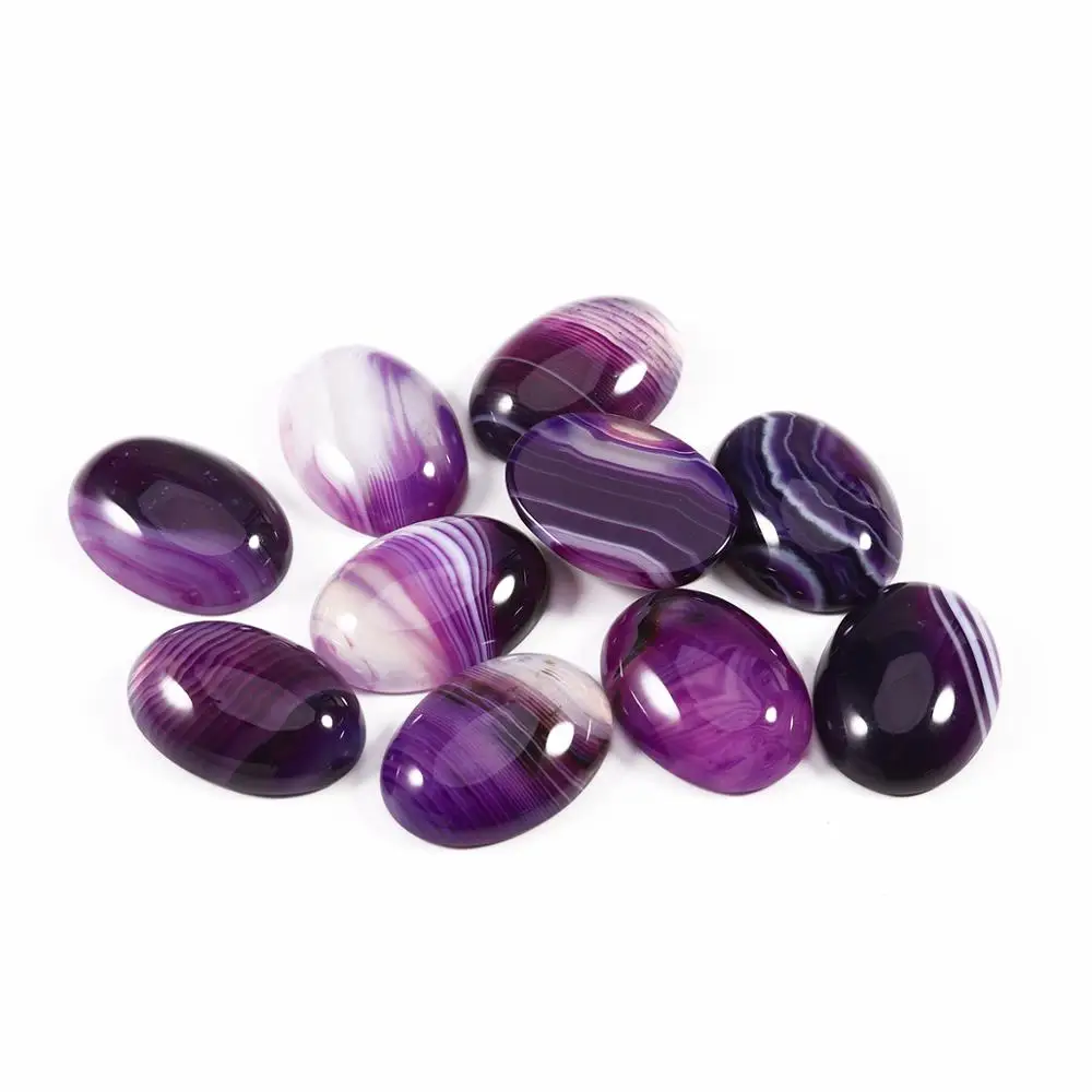 10x14mm 13x18mm Natural Stone Beads Oval Cabochon Loose Bead For Bracelet Earring Jewelry DIY Craft Making Accessories