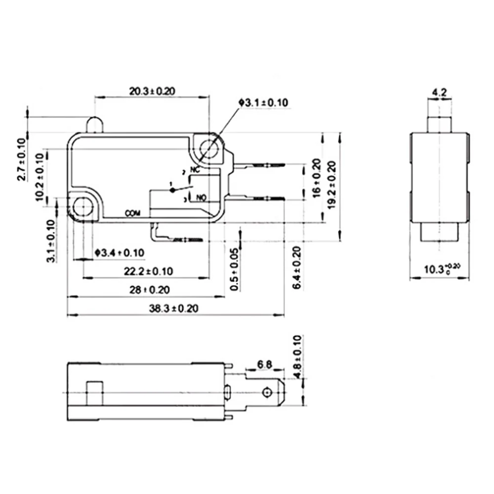1 sztuk V-XXX-1V25 mikro przełącznik miniaturowy wyłącznik krańcowy DIY wielofunkcyjny przełącznik podróży — zdjęcie 7