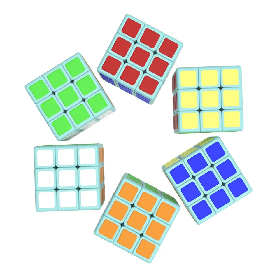 Cubelab 1 cm Mini-Zauberwürfel, winzig, 3 x 3 professionell, 1 cm Geschwindigkeitswürfel, Zauberwürfel, Puzzle, Blau, Rosa, Schwarz, Spielzeug für Kinder, Kinder, Geschenk