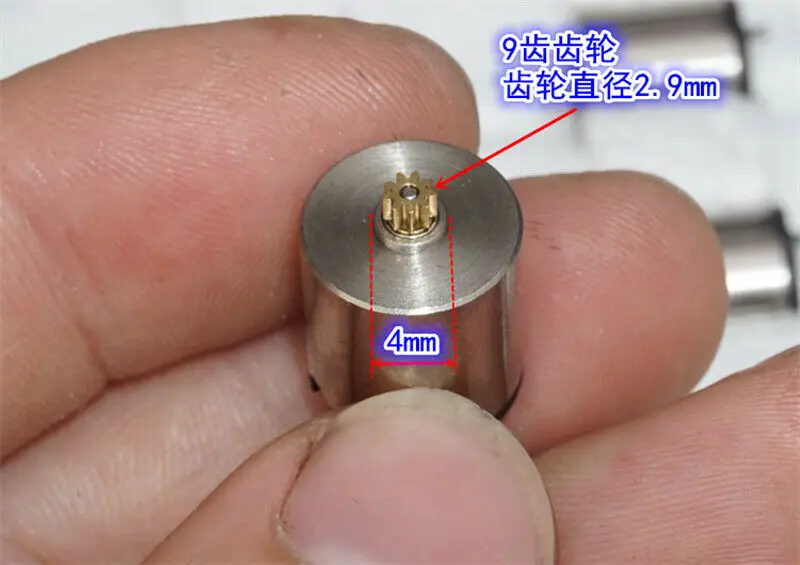 1213 Mini 12mm*13mm  Coreless DC Motor 3V 5V 6V 8V 21000RPM High Speed Motor with 9T gear shaft  DIY Servo Robot image 3