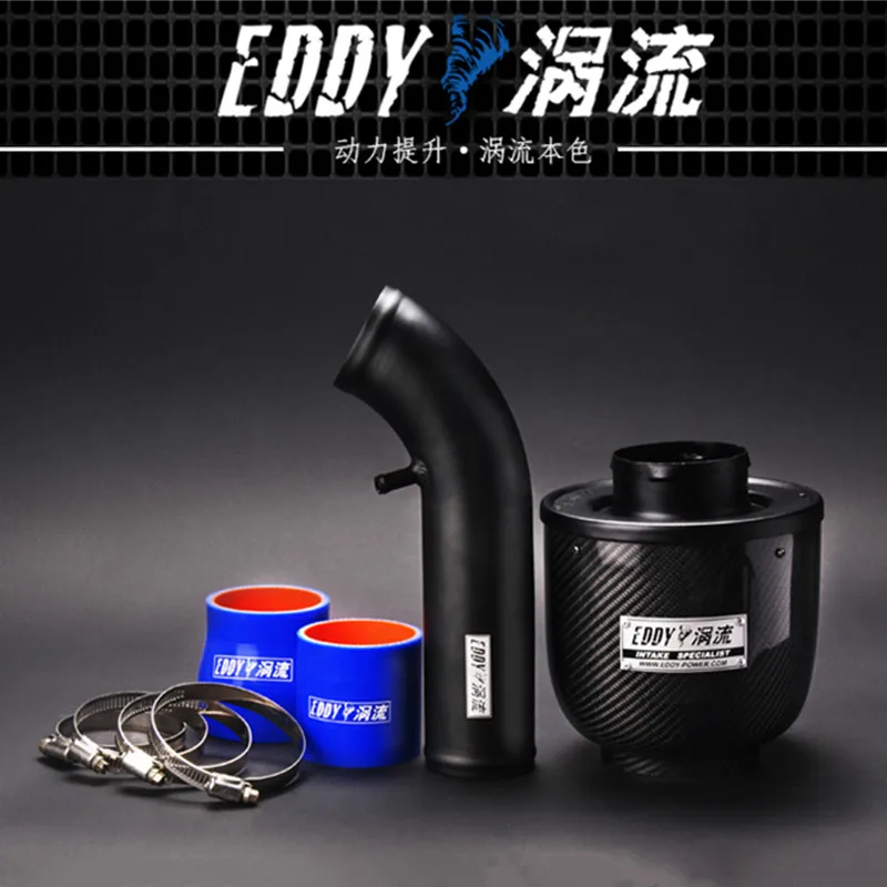 EDDY Intake System Air Intake Pipe & Carbon Fiber Air Filter for Volkswagen Bora 1.4T 2011-2014 / 1.5 2018-2020 / 1.6 2015-2017