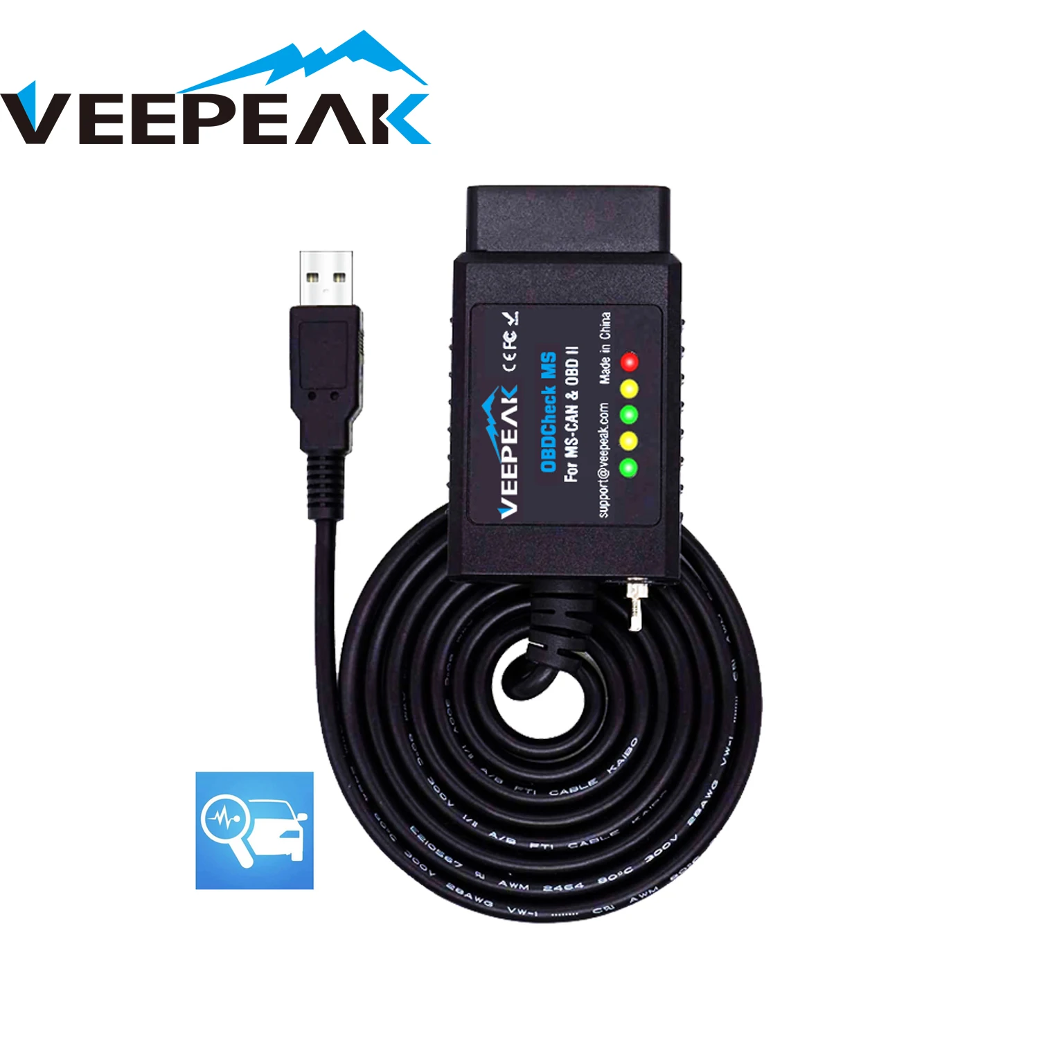 Veepeak ELM327 USB OBD2 Adapter for FORScan Windows with HS-CAN MS-CAN Switch Professional Diagnostic Scan Coding Tool for Ford