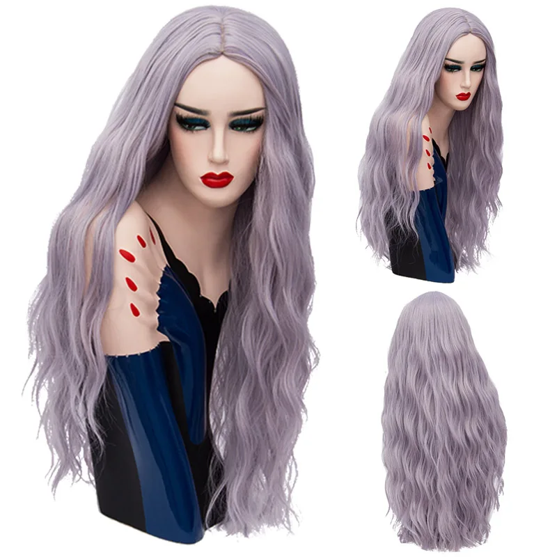 MSIWIGS Long Pink Wavy Wig Cosplay
