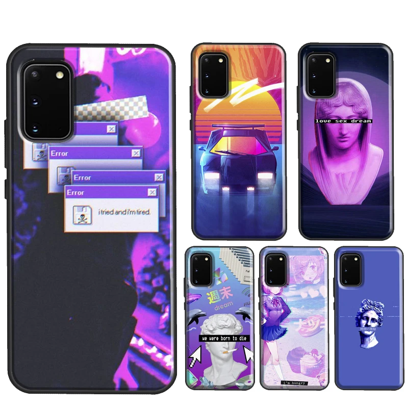 Vaporwave Glitch Aesthetics Case For Samsung S20 FE S8 S9 S10 Plus Note 10 Plus Note 20 Ultra S21 S22 Ultra Cover