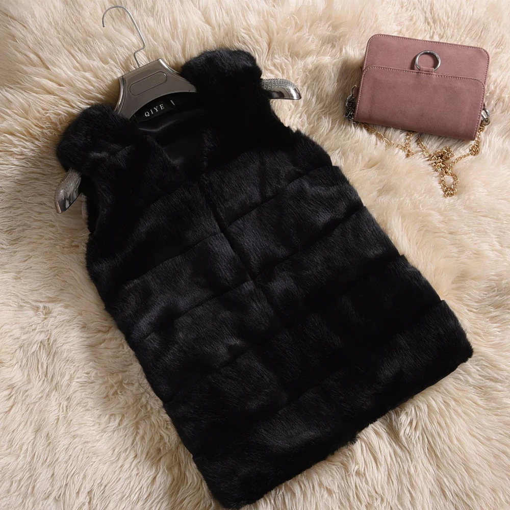 Women's Imitation Fur Vest, Sleeveless Coats, Artificial Furs, High Quality, Casual, Autumn, Winter, New, Fashion