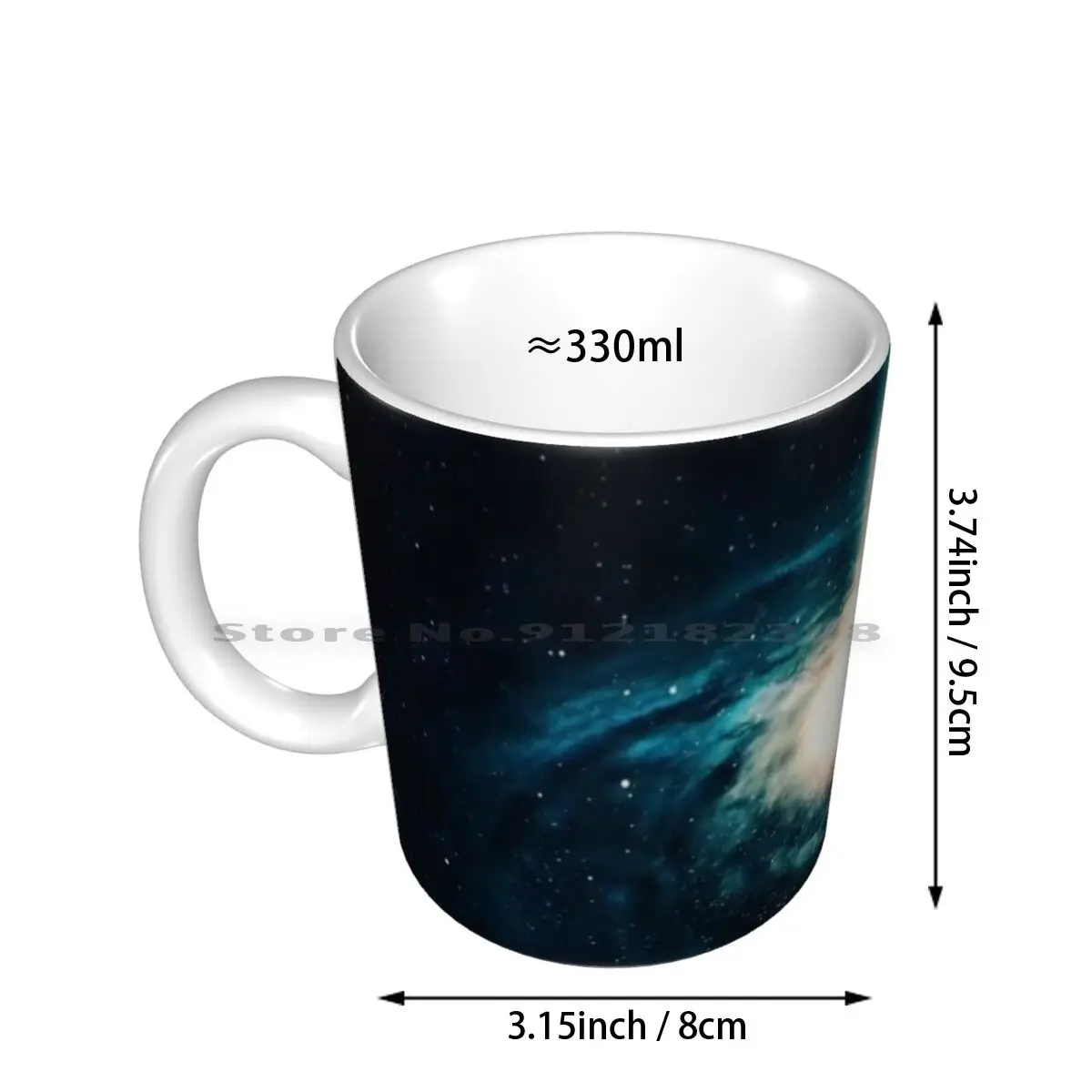 In The Space ...-4 Ceramic Mugs Coffee Cups Milk Tea Mug Galaxy Star Fun Funny Fashion Trend Space Cosmos Creative Trending