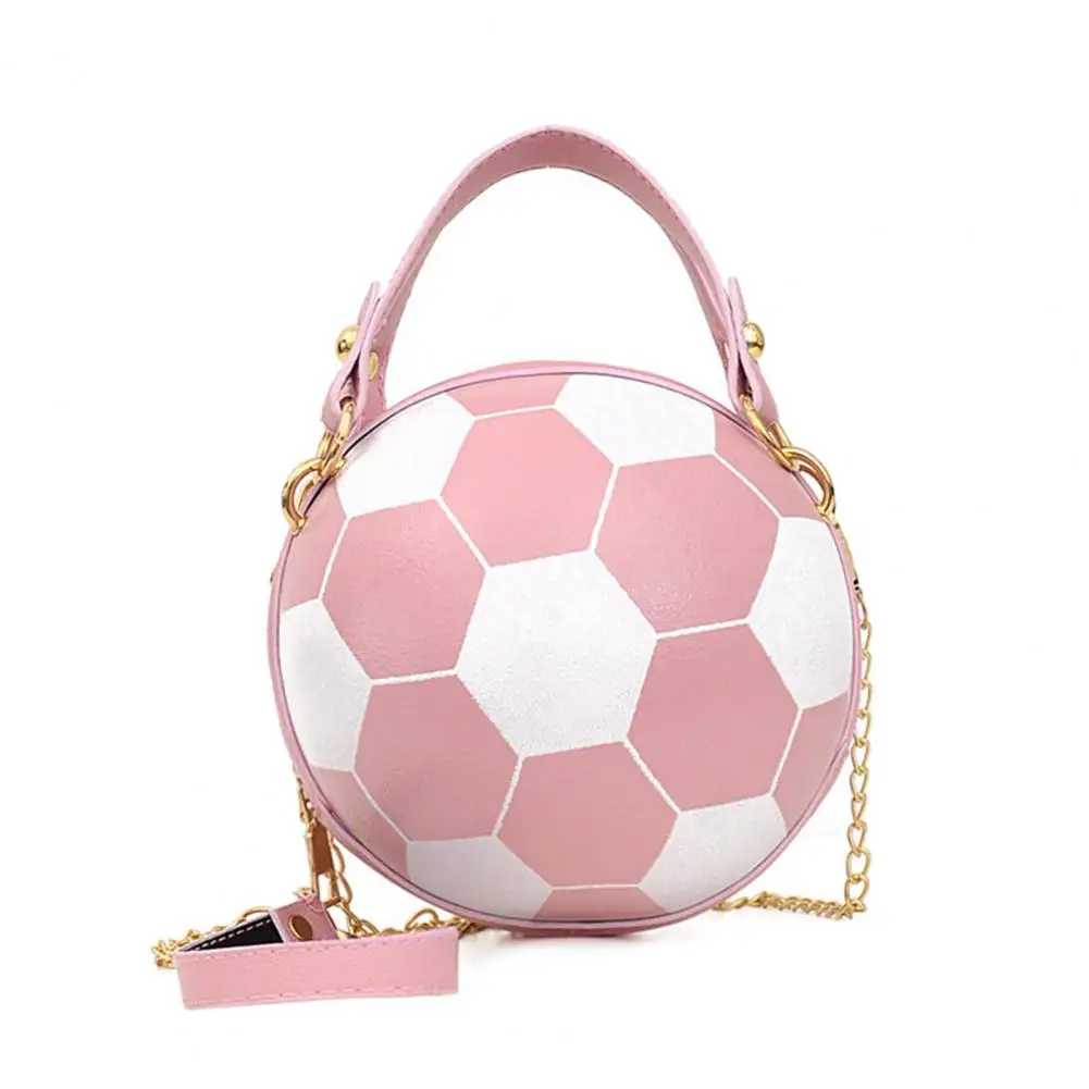 Chic Women Handbag Round Basketball Football Barrel-shaped Faux Leather Crossbody Shoulder Bag