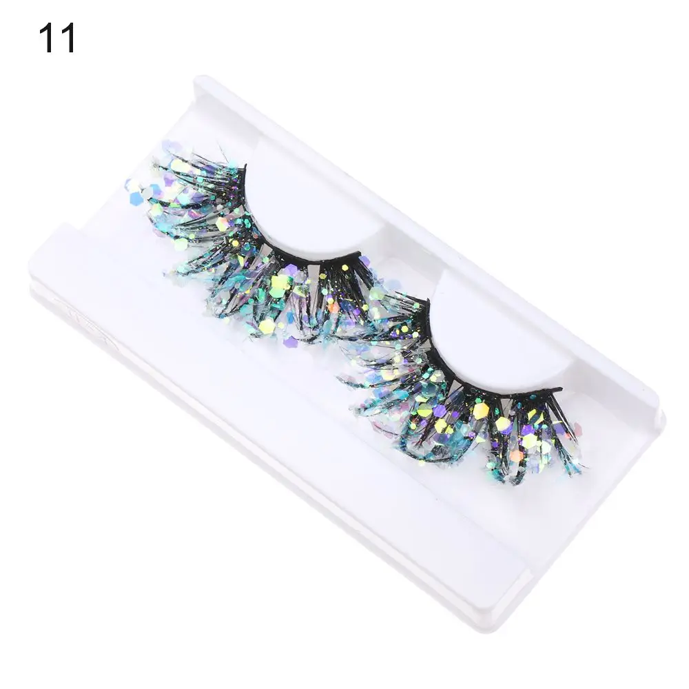 European American Style Color Luminous Glitter Powder Nude Makeup Makeup Supplies Fake Lashes 3D False Eyelashes