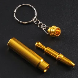 Cigar Punch Metal Cutter Draw Hole Gadgets Pocket Chain Clip Portable Cigar Accessories