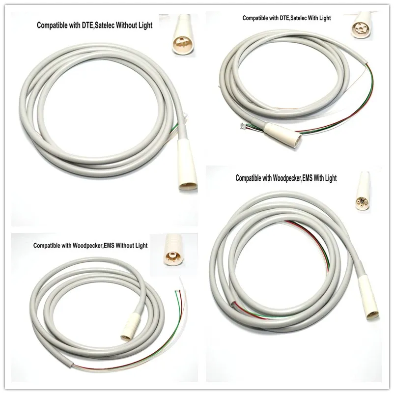 1Pcs Dental Scaler Detachable Cable Tube Ultrasonic Scaler Cable Pipe Hose Fit DTE Satelec EMS Plug-in 4 Types