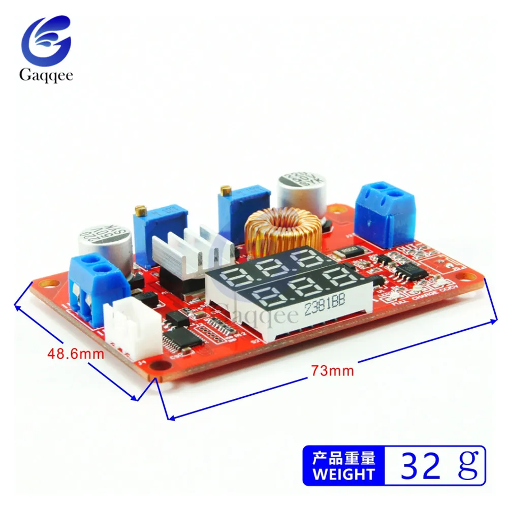 5A 75W Constant Current Voltage Regulated Converter Power Supply Adjustable Step-down Module DC 5-35V