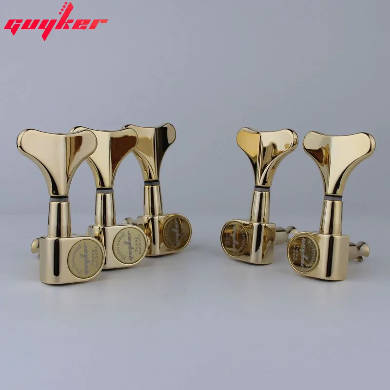 GUYKER Headstock Sealed Bass Tuners Machine Heads Gold