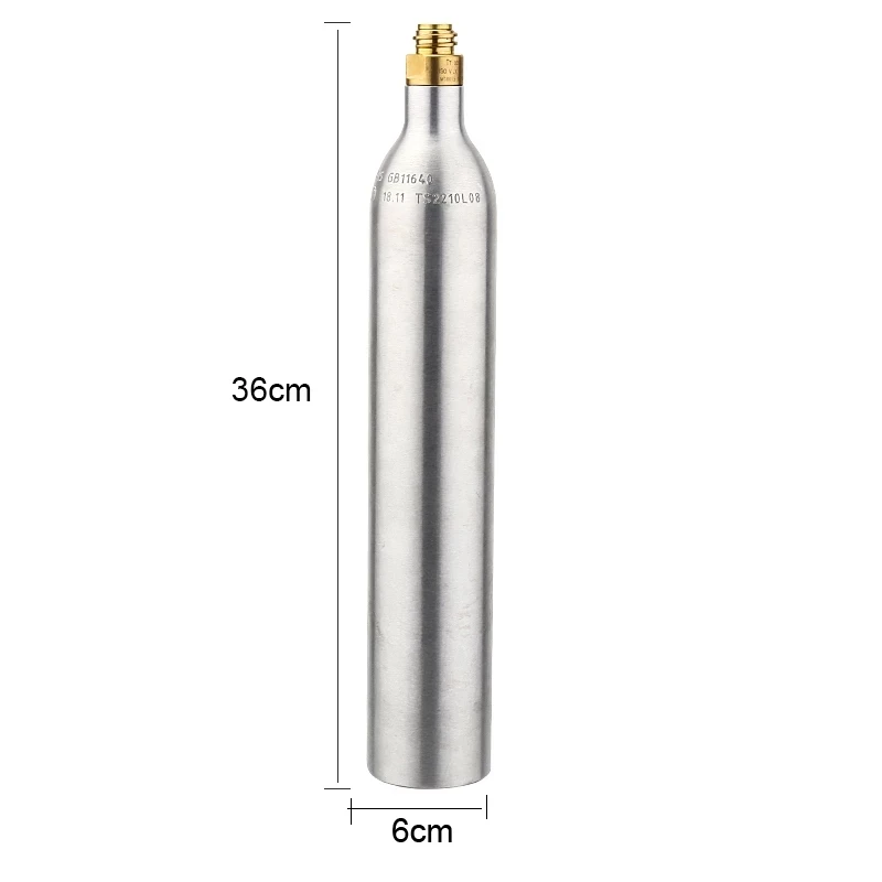 Co2 조절기가 있는 소다 실린더 Co2 병 탱크, 0.6L 고압 가스 병 자작/소다용 알루미늄 Co2 실린더