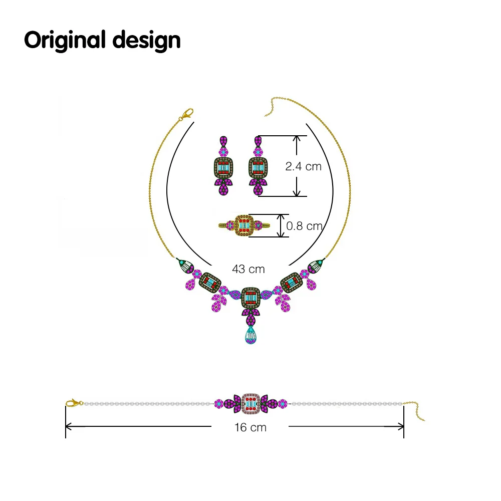 Imagem -06 - Bridtalk-conjunto de Joias de Noiva com Peças Zircônia Conjunto Completo de Joias para Mulheres Festa Luxo Dubai Austrália Cristal cz Acessórios para Casamento