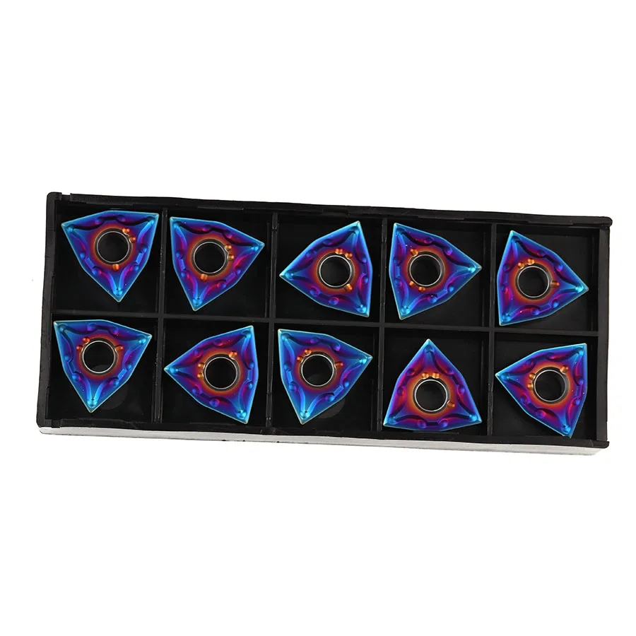 Outils de tour CNC, série de flamme bleue en carbure, Inserts de tournage et de fraisage Nano bleu, WNMG080408 WNMG080404 NK9010