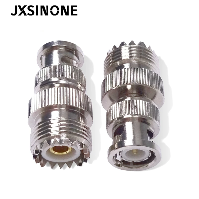 JXSINONE 1 قطعة BNC ذكر التوصيل إلى SO239 UHF أنثى PL-259 جاك RF محوري كابل محول موصل C20066