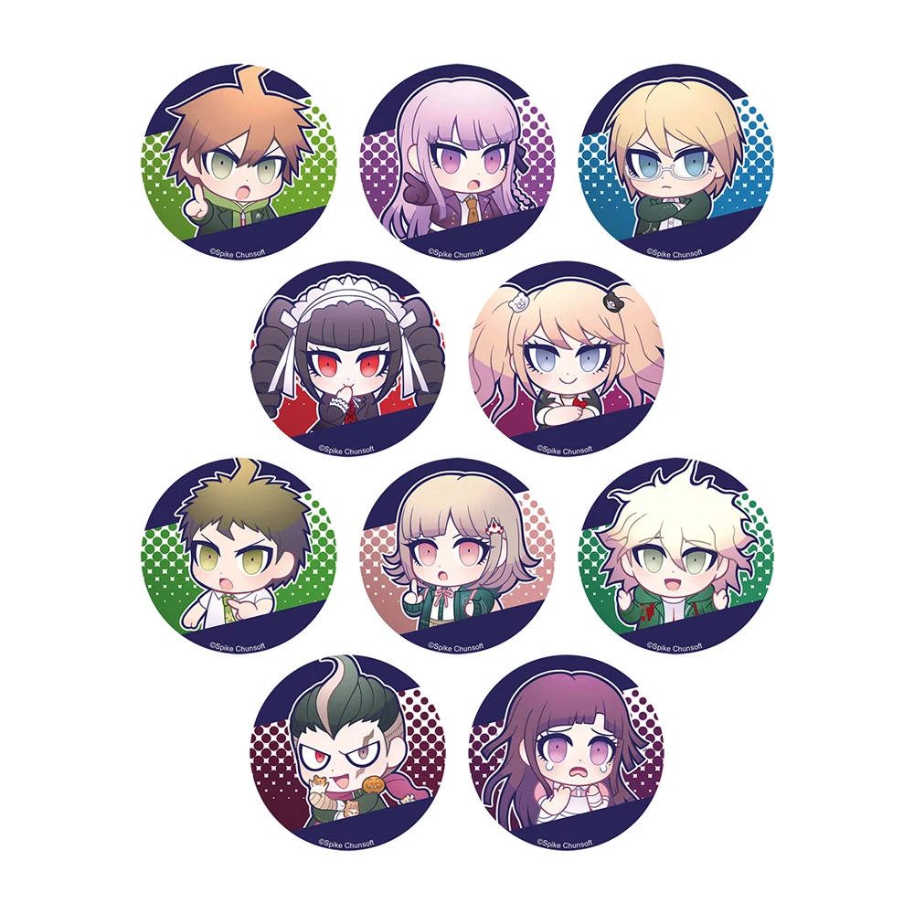 

Danganronpa Trigger Happy Havoc Anime Game Hinata Tanaka Kirigiri Kyouko Nanami Komaeda Naegi Makoto 50mm Metal Badge Brooch Pin
